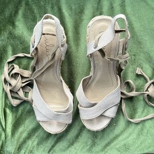 Lulus wedges with ankle ties
